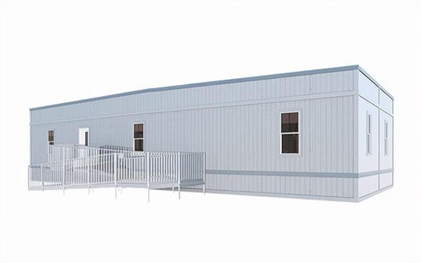 mobile classroom trailer measures 40 feet long and 8 feet wide